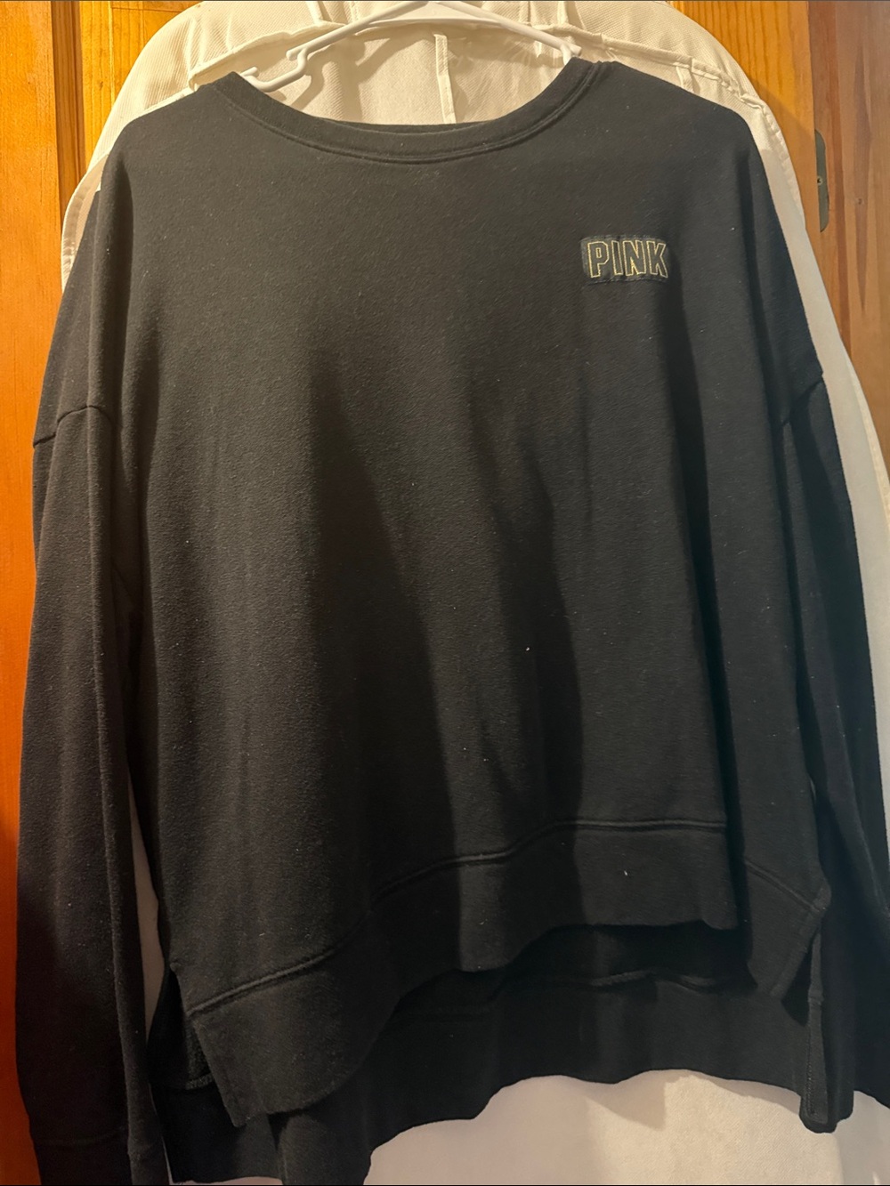 PINK Victoria's Secret Men's Black Crewneck Pullover with Logo